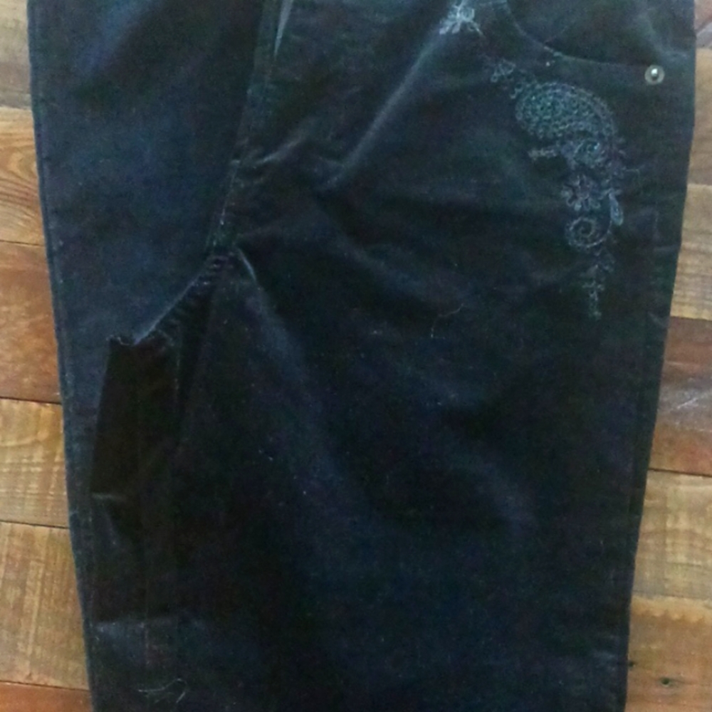 Sundance black velvet pants 8